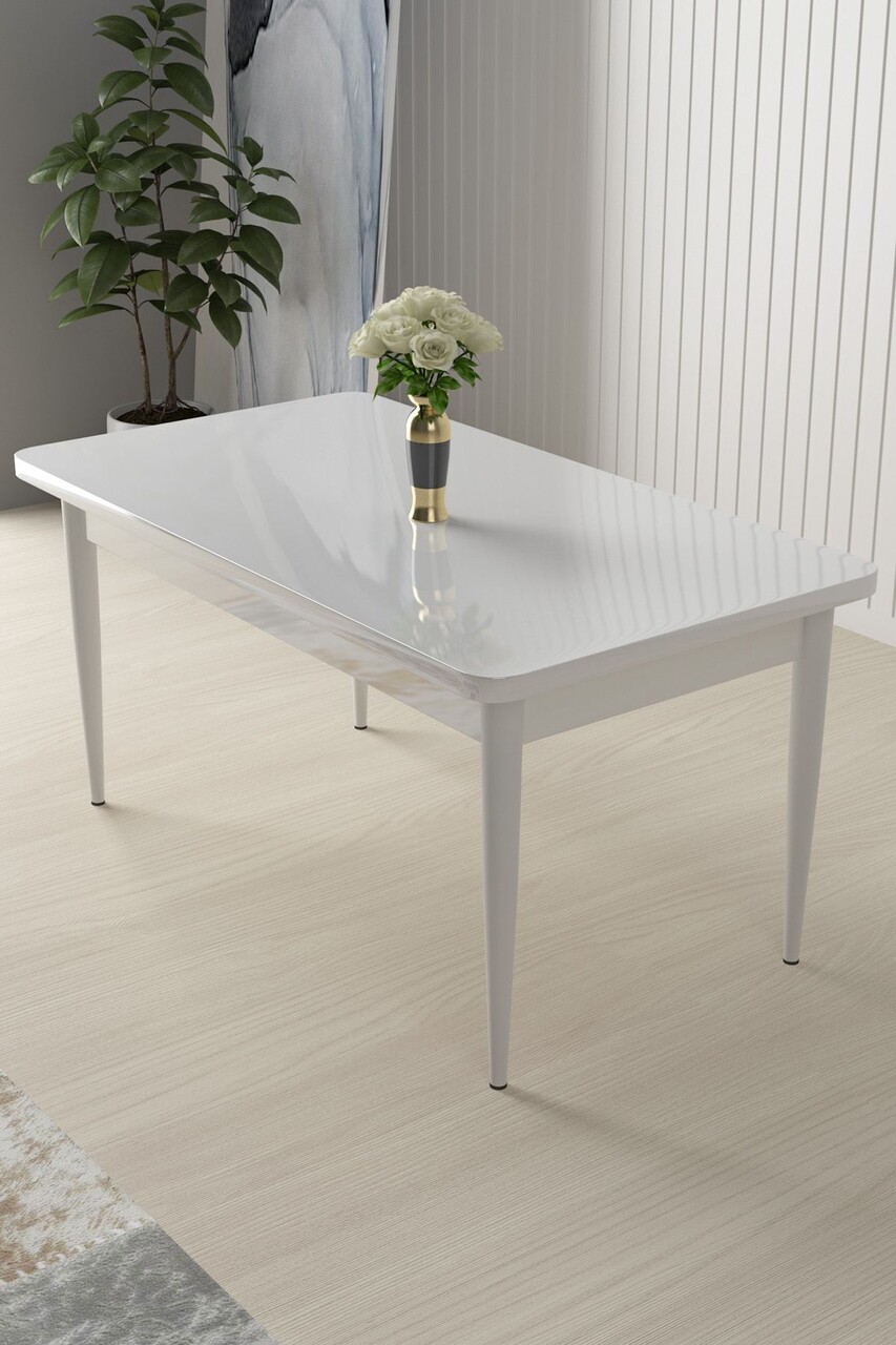 Masa, Hanah Home, Nil, 110x76x71 cm, Alb - imagine 4